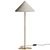 Modern Leather Table Lamp with Brass Base 3D model small image 3