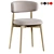 Modern Wooden Talks Chair - 51cm 3D model small image 1