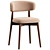 Modern Wooden Talks Chair - 51cm 3D model small image 4