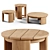Modern Seating Table Set 3D model small image 1