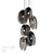 Modern Black Glass Chandelier Fixture 3D model small image 1