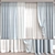 Render-Ready 3D Curtain Model 3D model small image 1