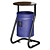 Metallic Blue Outdoor Trash Bin 3D model small image 1