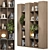 Modular Bookcase Shelf Cabinet 3D model small image 2