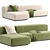 Stylish Prostoria Klaster Modular Sofa 3D model small image 3