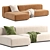 Stylish Prostoria Klaster Modular Sofa 3D model small image 5