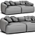 Sofia 2-Seat Modular Sofa 3D model small image 6