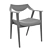 Modern Sphere Arm Dining Chair 3D model small image 7