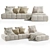 Natural Crosby Sofa by Uniqwa 3D model small image 1