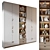 Modern Bookshelf Set 2015 3D model small image 2