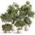 Serene Outdoor Plant Set 012 3D model small image 5