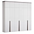Customizable Minimalistic Wardrobe Cabinet 3D model small image 2