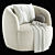 Elegant Gwyneth Swivel Chair 3D model small image 5