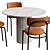  Modern Dining Set Furniture 3D model small image 2