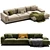 Nobonobo FEZA Sectional Sofa Unique 3D model small image 3