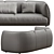 Luxury Chapman Fabric Leather Sofa 3D model small image 4