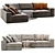 Elegant Ananta Class Saba Sofa 3D model small image 4