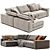 Elegant Ananta Class Saba Sofa 3D model small image 5