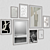 Modern Wall Art Set of 8 3D model small image 3