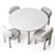 Sleek Flock Dining Set(option to include designer's name - Sokolova) 3D model small image 4