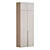 Customizable Modern Wooden Wardrobe Cabinet 3D model small image 6