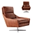 Sleek Leather Swivel Chair 3D model small image 2