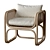 Rattan Garden Chair Wilbert 3D model small image 2