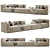 Versatile Light Color Match Sofa 3D model small image 1