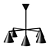 Modern Glass Chandelier Fixture 3D model small image 1