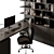 Executive Office Desk - Modern Design 3D model small image 3