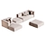 Sleek Modular Match Sofa Set 3D model small image 3