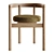 Elegant Arc Chair in Velour 3D model small image 3