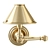 Elegant Brass Swing Arm Sconce 3D model small image 1