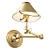 Elegant Brass Swing Arm Sconce 3D model small image 2