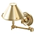 Elegant Brass Swing Arm Sconce 3D model small image 3