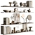 Russian Decorative Shelves Display Set 3D model small image 1