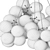 Frosted Bubble Chandelier D=85cm 3D model small image 5