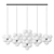 Black Bubble Chandelier, Frosted Cloud 3D model small image 2