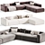 Braid Mahe Sectional Sofa Set 3D model small image 2
