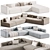 Braid Mahe Sectional Sofa Set 3D model small image 4