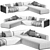 Braid Mahe Sectional Sofa Set 3D model small image 8