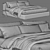 Modern Italian Flexform Asolo Bed 3D model small image 4