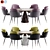 Elegant Penelopa and Marilyn  Dining Set 3D model small image 1