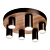 Modern Wood Ceiling Light Fixture 3D model small image 1