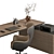 Modern Home Office Furniture Set 3D model small image 2