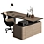 Modern Home Office Furniture Set 3D model small image 3