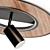Contemporary Round Wood Ceiling Light 3D model small image 2