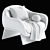 Modern Minimalist Boolean Armchair Design 3D model small image 6