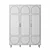 White Rattan 3-Door Wardrobe 3D model small image 6