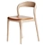 Modern Ash Wood Dining Chair 3D model small image 4